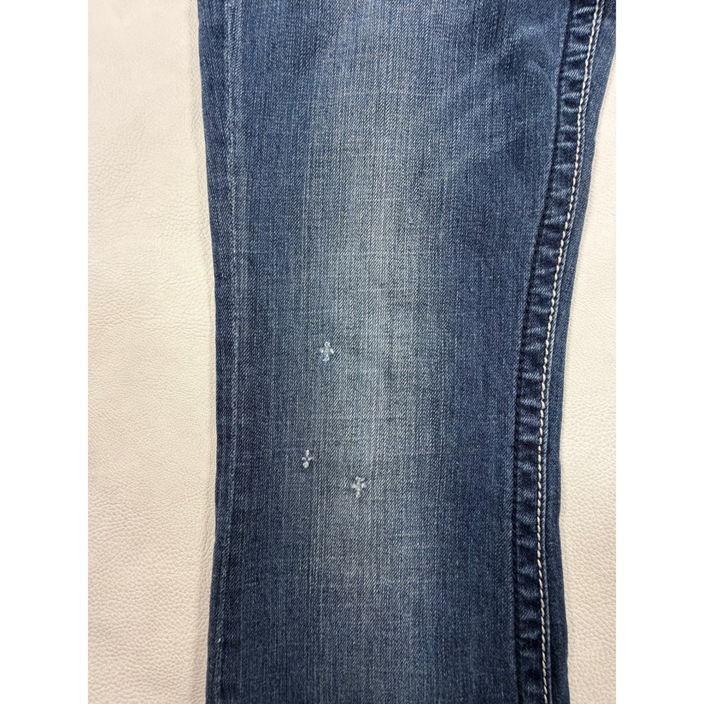 Miss Me JPS5152 Bootcut Jeans Medium Dark Wash Rhinestone Embellished Size 29 31 - Picture 12 of 13